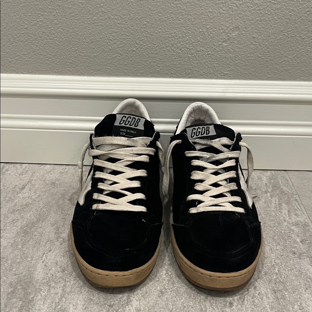 Golden Goose Black and White Ballstar Sneakers